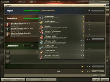 World of Tanks 0.7.0 - consumables purchase