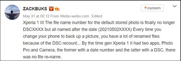 Photo file naming. (Image source: Weibo - machine translated)