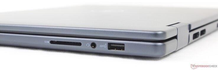 Right: SD reader, 3.5 mm headset, USB-A 3.2 Gen. 1