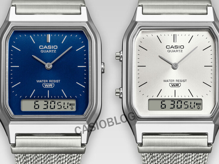The Casio AQ-230EM-2A and AQ-230EM-7A. (Image source: Casioblog)