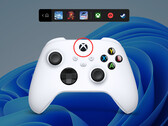 The new controller bar is a simplified form of the Xbox Game Bar. (Image source: Microsoft)