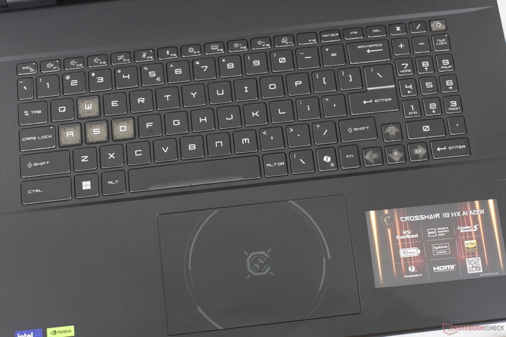 Numpad is unfortunately narrow and cramped despite the large 18-inch form factor