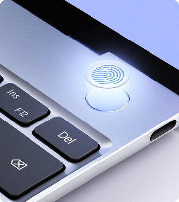 The MateBook X 2021 has a built-in fingerprint scanner. (Image source: Huawei)