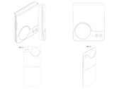 Samsung patent showing a flip phone design from different angles.