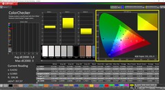 CalMAN ColorChecker (Profile: sRGB, Target Color Space: sRGB)