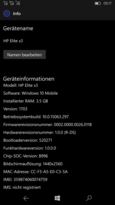 HP Elite x3: device information