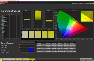 Color saturation (target color space: sRGB; profile: Standard, adjusted color balance)