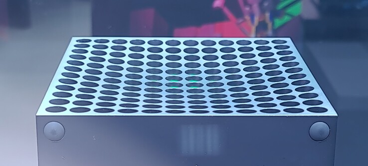A closeup of the top grille on the Xbox Series X. (Image source: @KeemaMr)