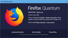 Firefox Quantum 60 for Windows 10 - About window