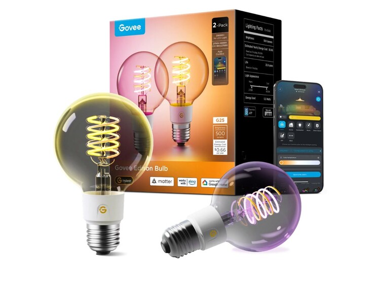 The Govee E26 Smart Edison Light Bulb G25