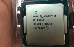 A close look at the lid ID info of the i7-8086K CPU. (Source: HotHardware)