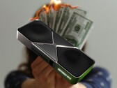 The RTX 5080 was launched at an official starting price of $999. (Image source: Nvidia, Unsplash, edited)