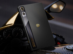 The Golden Saga variant seems to be China-exclusive for now. Pictured: the gaming tablet in the special colorway. (Image source: RedMagic)