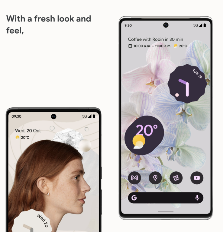 The Pixel 6 Pro has a "fresh look and feel" - just don't mention Android. (Image: Google)
