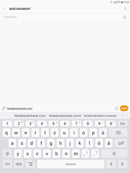 Onscreen keyboard Samsung Galaxy Tab S3