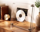 The Syitren RM1 CD player displays CDs in its transparent case.