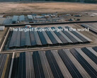 The world's largest Supercharger station in Lost Hills, CA. (Image source: Tesla)
