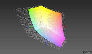 Color-space coverage (AdobeRGB) - 61.1%