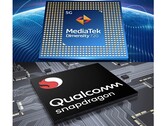 The Redmi Note 10 and Note 10 Pro allegedly come with a Dimensity 720 and Snapdragon 750G, respectively. (Image source: MediaTek/Qualcomm - edited) 