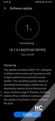 EMUI 10.1 for the P30 series in South Africa.