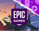 Epic Games has gone with a mobile giveaway first this week, logo pictured. (Image source: Epic Games Store - edited)