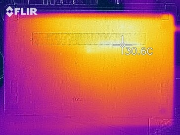 Thermal image at idle - bottom side