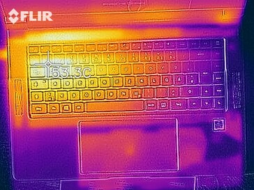 Photo of heat map under load - Top