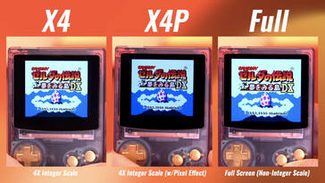 The Funnyplaying FP-GBC supports three display modes. (Image source: Macho Nacho Productions)