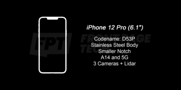 6.1-inch iPhone 12 Pro prototype (image via FrontPageTech on YouTube)