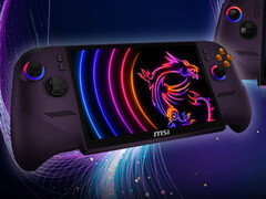 The MSI Claw 8 EX AI+ in its rumoured Void Purple finish.