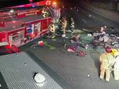 The Tesla front had to be cut to take the driver out (image: Con Fire PIO/Twitter)