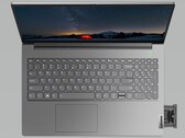 The Intel version of the ThinkBook 15 Gen2 has a compartment on the side to hold a pair of Bluetooth earbuds for video conferencing. (Source: Lenovo)