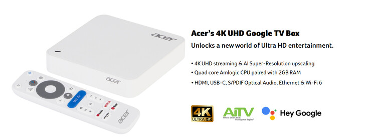 The main highlights of the 4K Google TV Box (Image source: Acer)