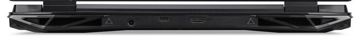 Trasero: conector de alimentación, Thunderbolt 4 (USB-C; Power Delivery, Displayport), HDMI
