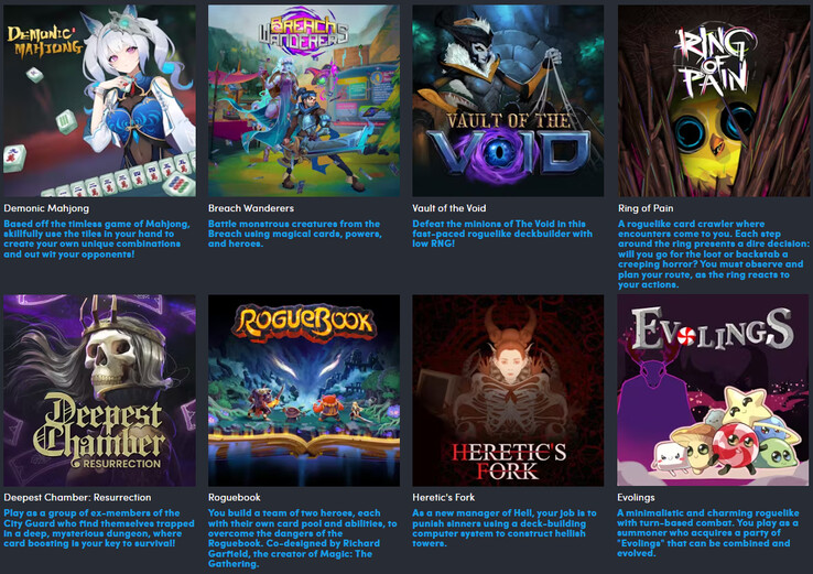 All the games included in the game bundle (Image source: Humble Bundle)