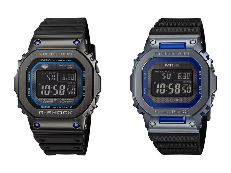 The Casio G-Shock GMWB5000SB-1A2 (left) and MRGB5000SA-2 (right)