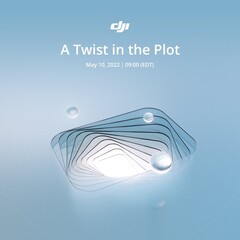 DJI's teaser does not give much away before May 10's launch event. (Image source: DJI)