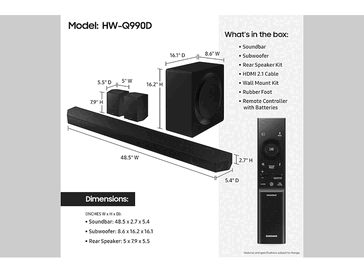 The Samsung HW-Q990D soundbar. (Image source: Samsung)