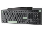 The Lenovo Self Charging Bluetooth Keyboard in gray/black.