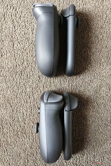 In comparison, the M12S Joy-Cons have significantly thicker grips.