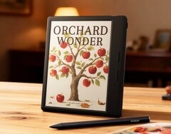 The Musnap Ocean C e-reader features a grip with buttons for turning pages.