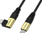 The OtterBox USB-C cables come with an angled connector that should route cleanly along the edge of laptops or tight desk setups. (Image source: OtterBox Business)