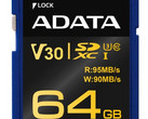 The V30 standard enables video recording speeds of up to 30 MB/s. (Source: ADATA)