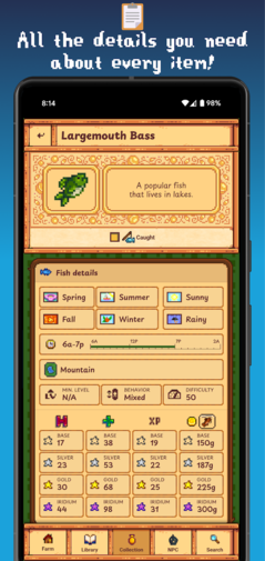 Item details in the Gunther's Library app.(Image source: Google Play Store)