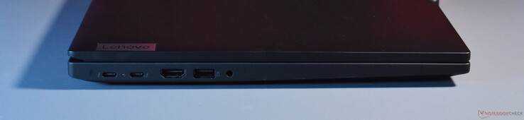 left: 2x Thunderbolt 4, HDMI, USB-A 3.2 Gen 1, 3.5mm Audio