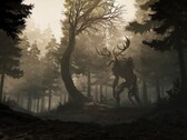 Image from the game GreedFall showing a forest and a creature. (Image source: Steam)