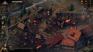 An image showing a village in Thronebreaker: The Witcher Tales.