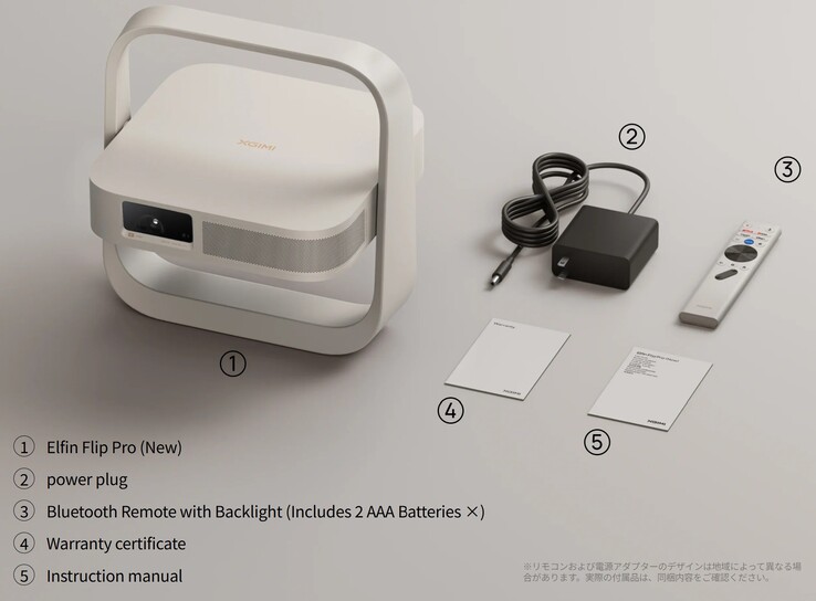 The Xgimi Elfin Flip Pro (New) package contents.