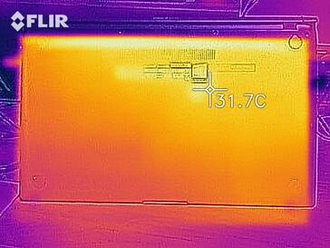 Heat distribution when idle (bottom)