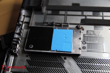 Cooling pad for the 2 SSD slots on the bottom plate